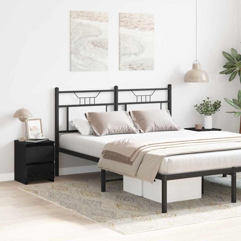 Nachttische mit Schubladen 2 Stk Schwarz Eiche 30x30x40 cm - Vidaxl