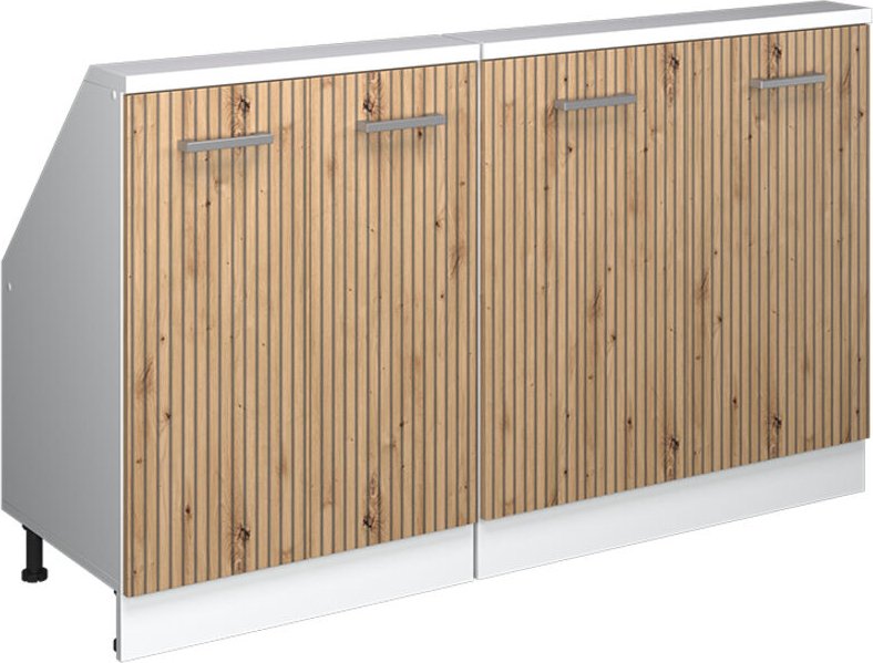 Dachschrägenschrank-Set Rion, Artisan Eiche/Weiß, 2er Set, Vicco