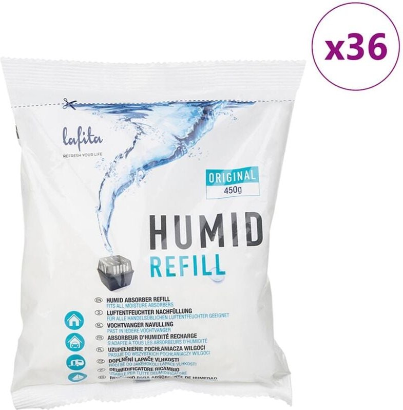 Nachfüllung für Luftentfeuchter 36 Stk. 450 g Vidaxl