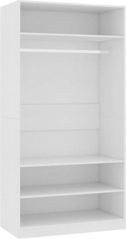 Kleiderschrank Weiß 100×50×200 cm Holzwerkstoff vidaXL