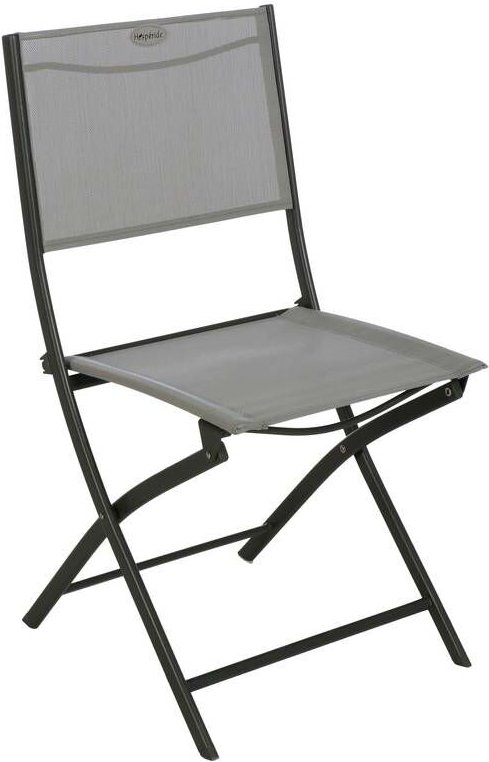 Hesperide - 4er-Set klappbare Gartenstühle Modula in Kiesel- und Graphitgrau - Hespéride