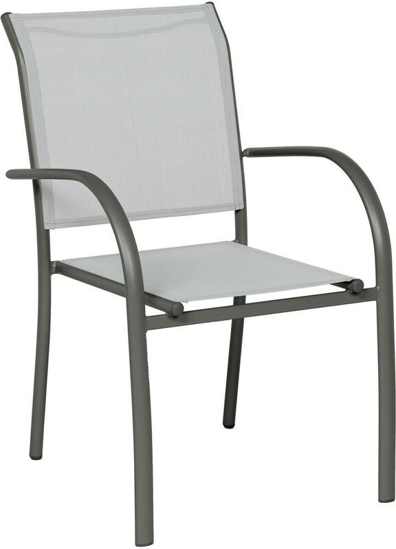 Hesperide - Stapelbarer Gartensessel Piazza Kiesel & Graphit - Hespéride