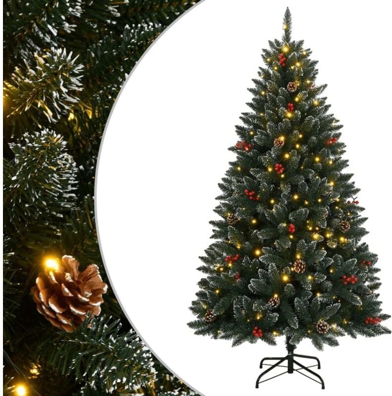 Künstlicher Weihnachtsbaum 150 LEDs 120 cm vidaXL157148