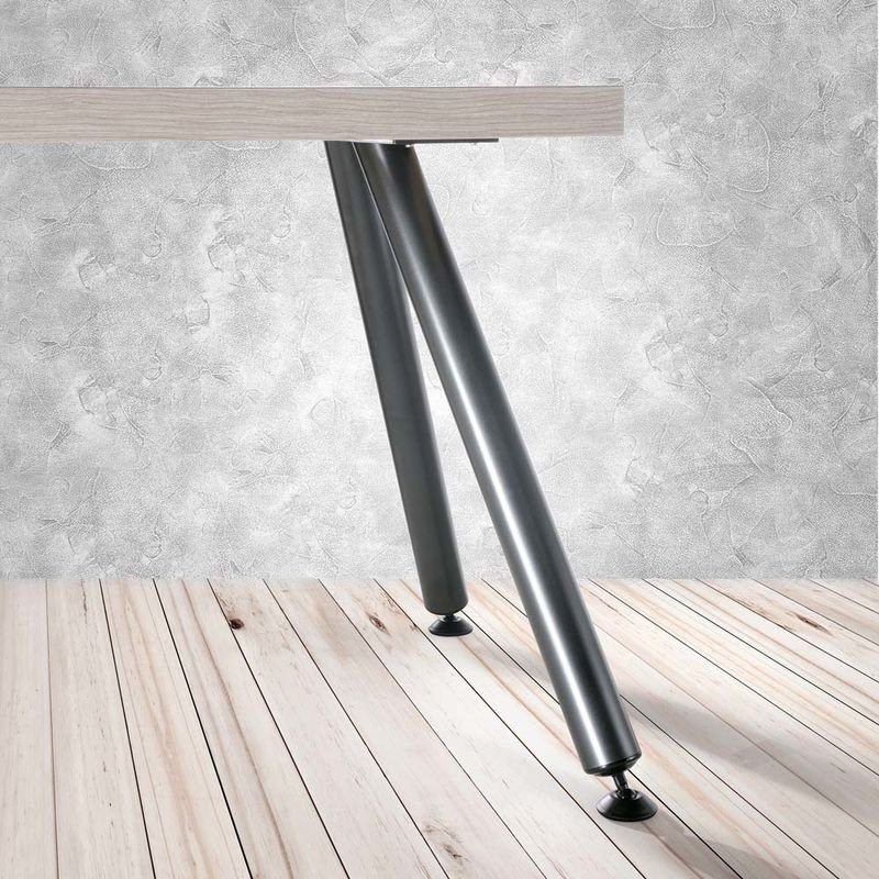 Ms Beschläge - Tischgestell Tischstütze Tischbein Möbelfuss Schreibtisch Edelstahl Optik 710mm