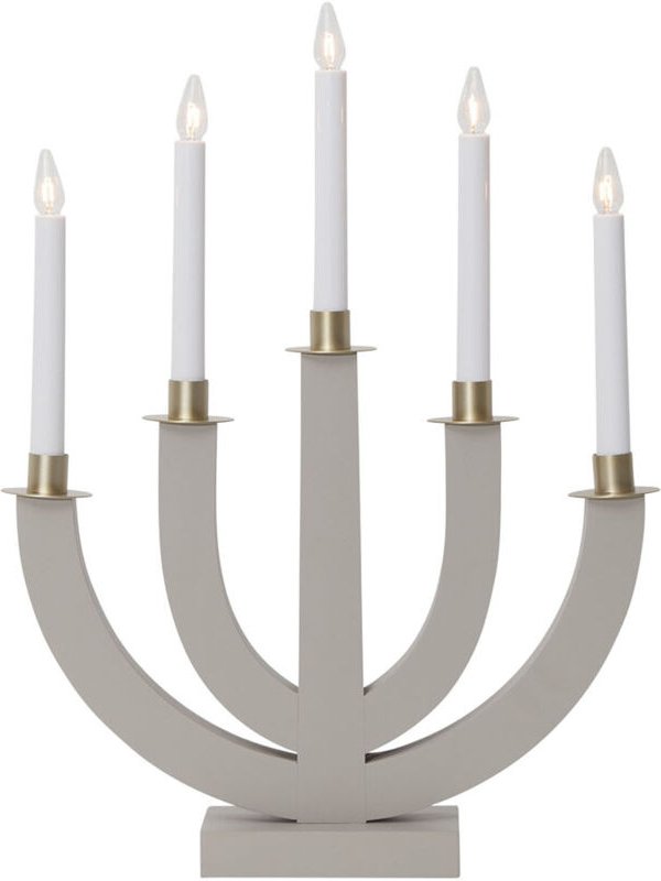 Star Trading - Fensterleuchter 'Eli', 5-flammig, beige