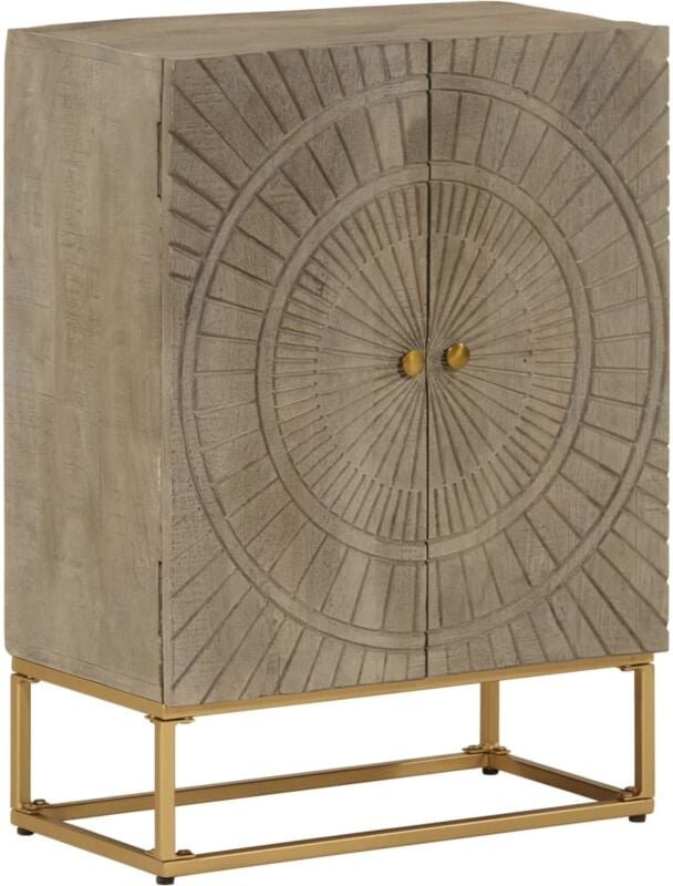 Sideboard 55x30x76 cm Massivholz Mango und Eisen vidaXL