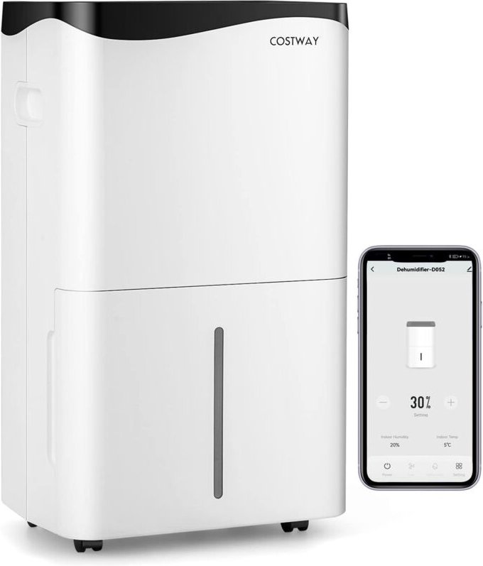 4 in 1 Mobile Entfeuchter 50L/Tag Entfeuchtung, Luftentfeuchter Ventilator Dehumidifier Schlafenmodi, Raumentfeuchter 60...