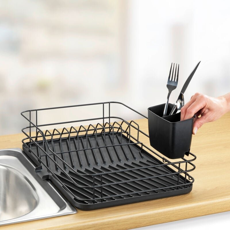 Geschirrabtropfer Schwarz 3-teilig - Schwarz - Wenko
