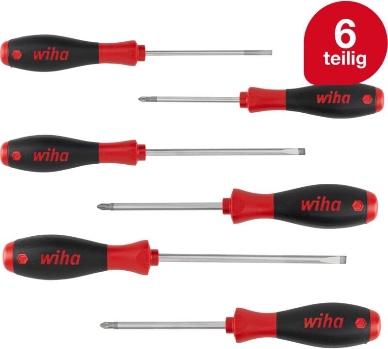 Schraubendreher Set SoftFinish® (26113) 6 tlg. i Schraubenzieher Satz für Alltag, Handwerk, Industrie i Schraubwerkzeug ...