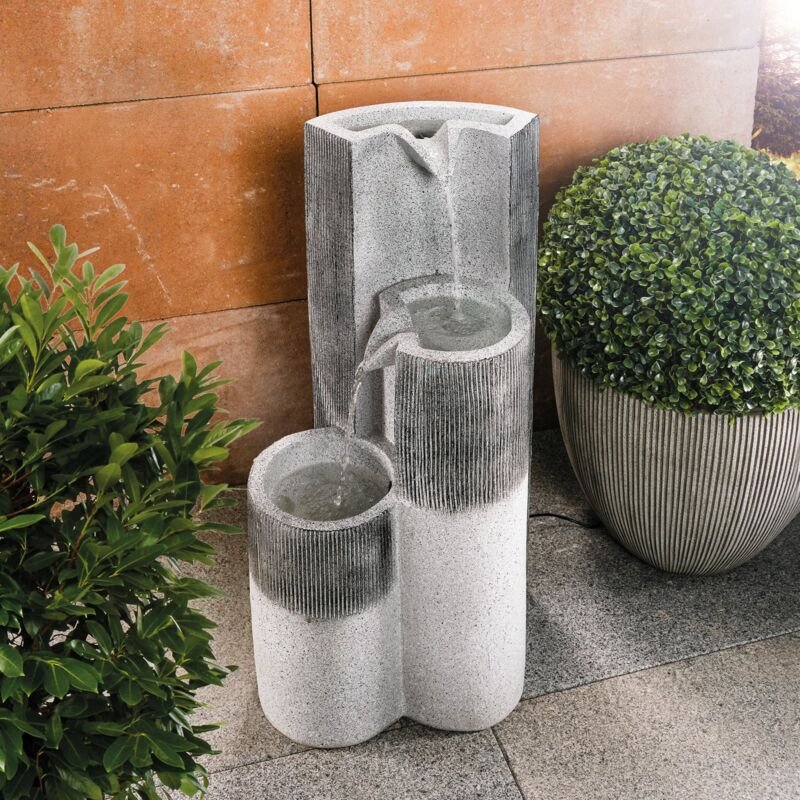 esotec Solar Gartenbrunnen Smart Fountain wetterfest Kaskadenbrunnen 101312