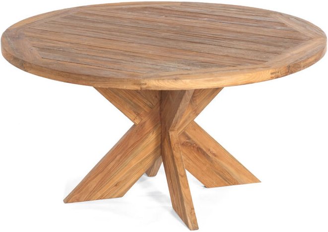 Sonnenpartner - Gartentisch Quantum rund ø 150 cm Teakholz Old Teak Tisch Esstisch