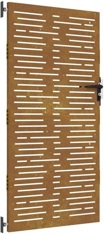Gartentor 85x175 cm Cortenstahl Quadratisches Design - Vidaxl