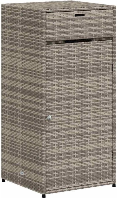 Gartenschrank Grau 55x55x111 cm Poly Rattan Vidaxl