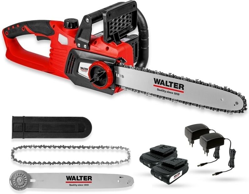 Walter Werkzeuge - walter Akku-Kettensäge Li-Ion 40 v Brushless inkl. 2x Akku 2 Ah, 2x Ladegerät
