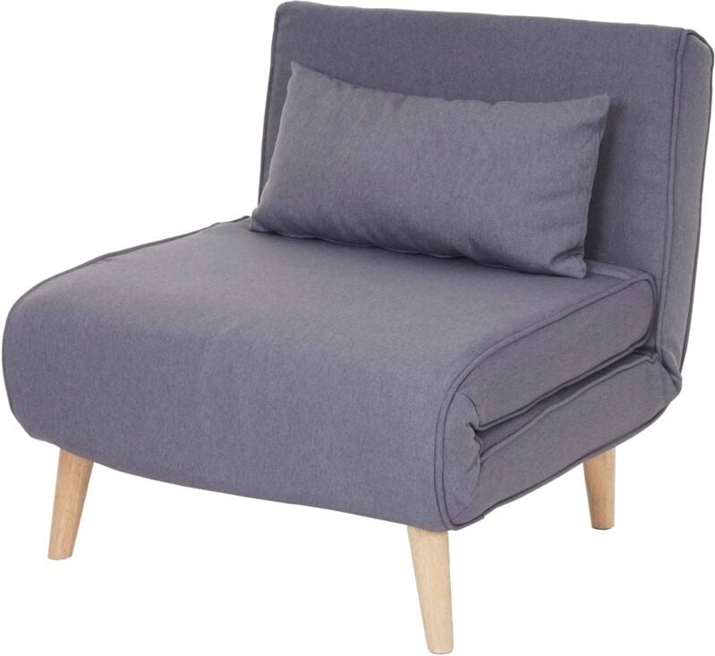 Thumbnail - HHG - Schlafsessel 738, Schlafsofa Funktionssessel Klappsessel Relaxsessel Jugendsessel Sessel, Stoff/Textil hellgrau