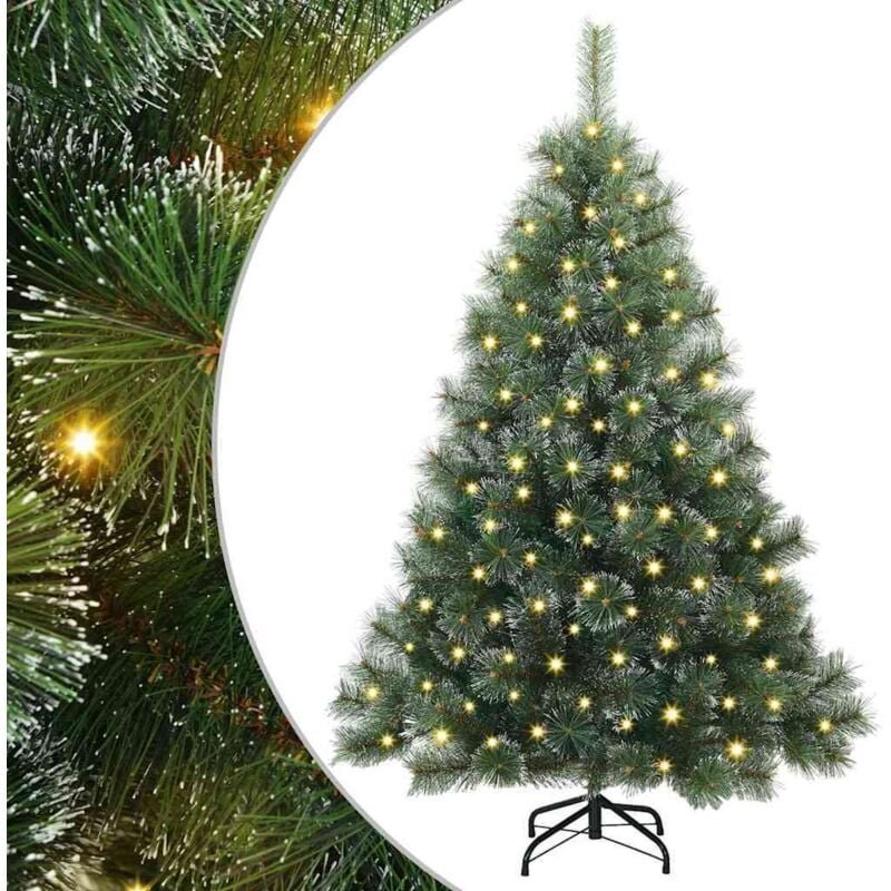 Künstlicher Weihnachtsbaum mit 150 LEDs Grün 120 cm PE und PVC vidaXL