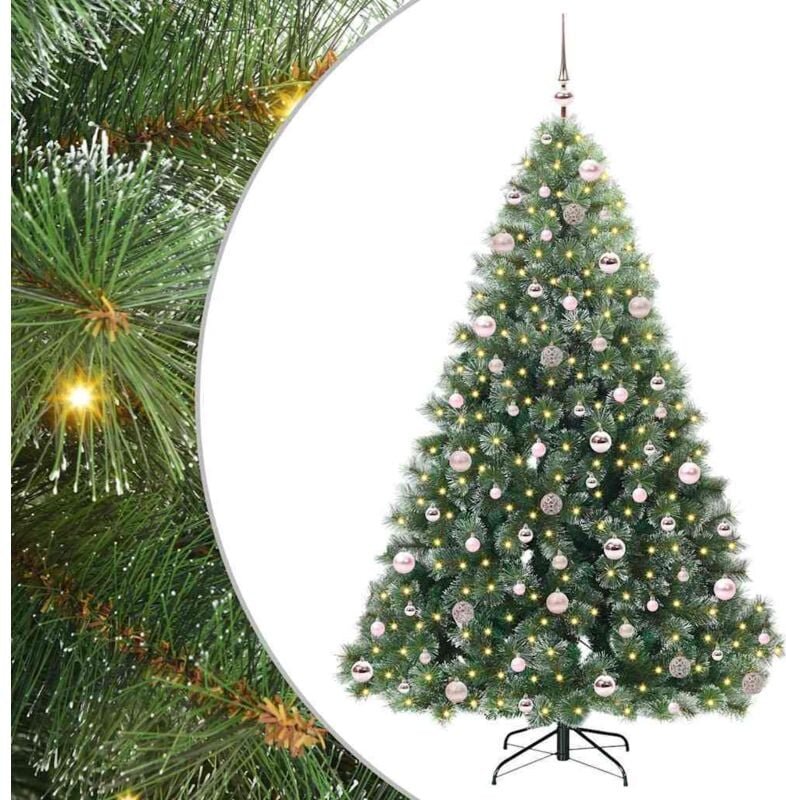 Künstlicher Weihnachtsbaum mit 300 LEDs Grün 210 cm PE und PVC vidaXL