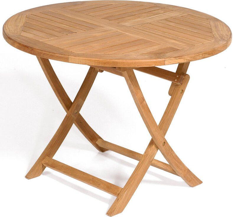 Sonnenpartner - SunnySmart Teakholz-Klapptisch York natur Tisch rund ø 100 cm Balkontisch