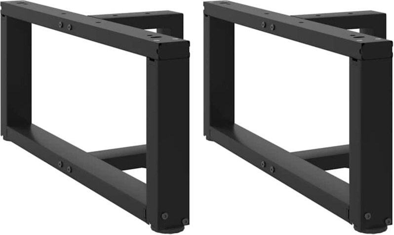 Couchtischbeine T-Form 2 Stk. Schwarz 60x25x(30-31) cm Stahl Vidaxl