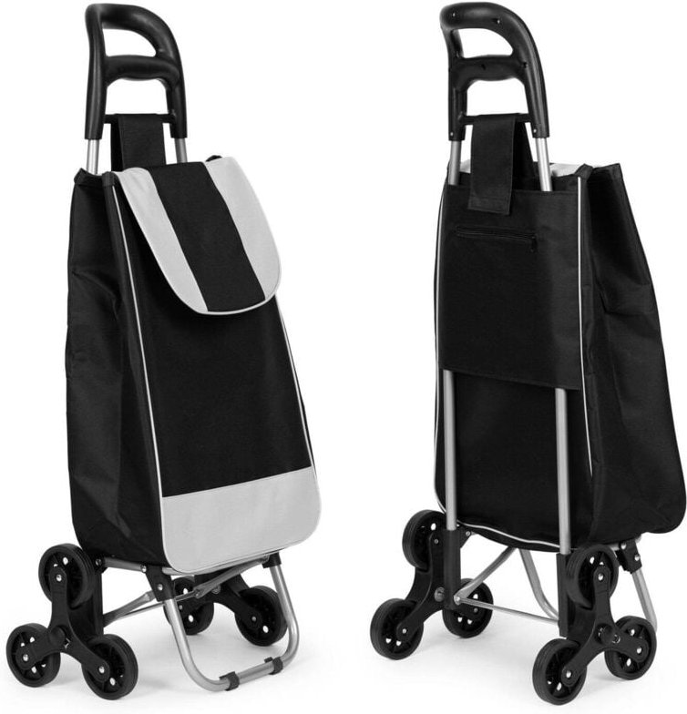 Einkaufswagen 25l tasche 6 rader metallrahmen schwarz modernhome