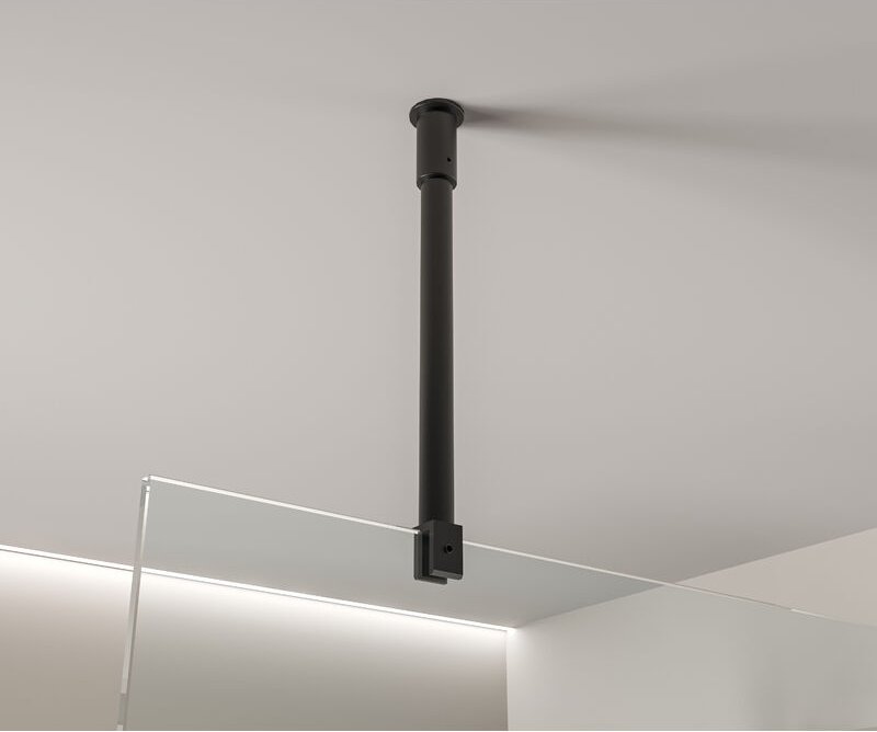 Stabilisationsstange Bernstein Deckenbefestigung Walk-In Duschabtrennung Schwarz matt