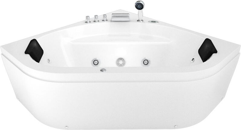 Acquavapore - Whirlpool Pool Badewanne Eckwanne Wanne W20R-SC 140x140cm mit Radio+Farblicht, aktive Schlauch-Reinigung