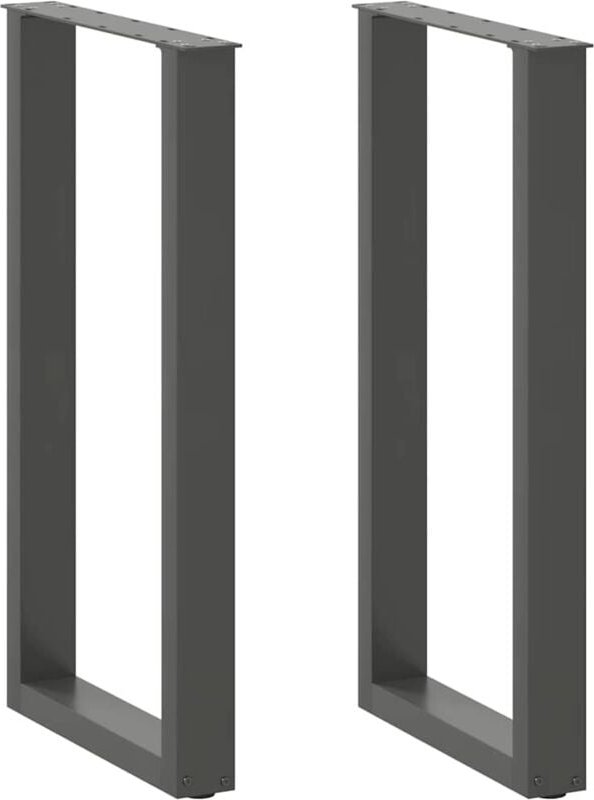 Bartischbeine U-Form 2 Stk. Anthrazit 50x(90-91) cm Stahl vidaXL