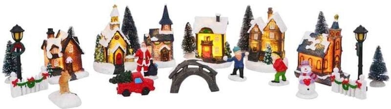 Weihnachtlicher Tischdekoration Mehrfarbig Harz vidaXL