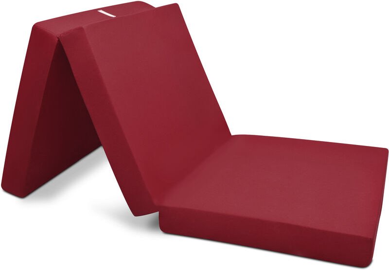 Beautissu Campix KlappmatratzeDunkelrot, 195x80x10 cm