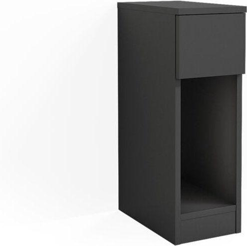 Nachttisch Enton, Schwarz, 20 x 59.5 cm Vicco