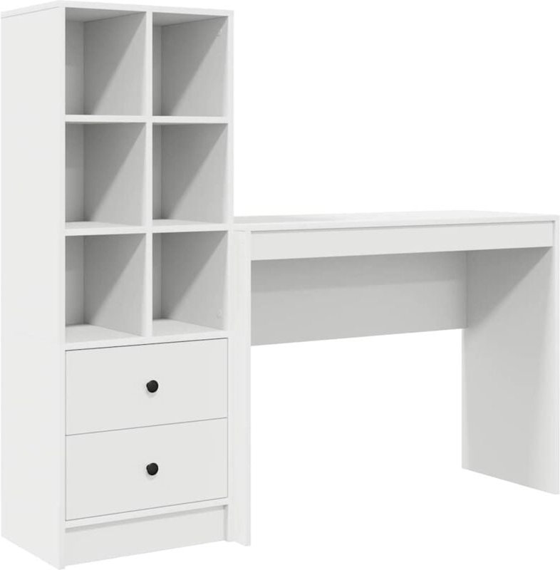 Thumbnail - Schreibtisch mit Stauraum mit Regal 2 pcs Weiß 100 x 40 x 76 cm vidaXL