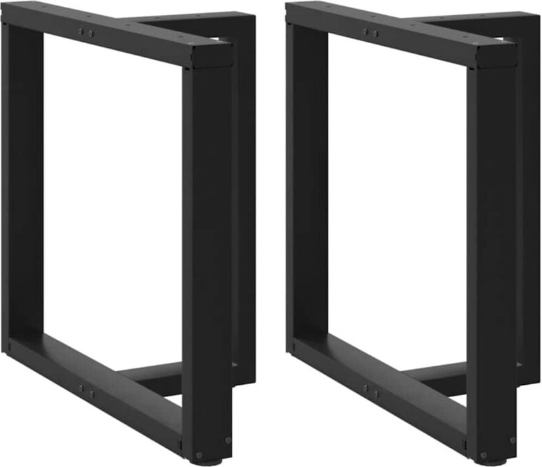 Esstischbeine T-Form 2 Stk. Schwarz 80x35x(72-73) cm Stahl - Vidaxl
