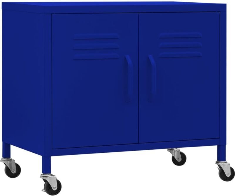 Lagerschrank Marineblau 60x35x56 cm Stahl vidaXL