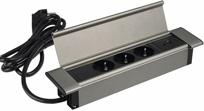 Livingpoint24 - Einbausteckdose, Bürosteckdose usb a & c, Tischsteckdose Büro, Küche