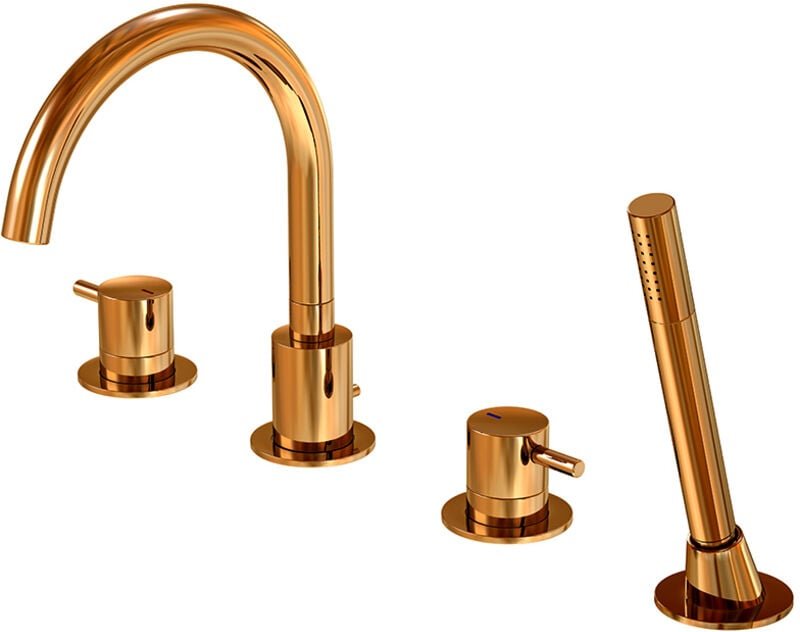 Steinberg Armaturen - Steinberg 100 - Wannenrandarmatur, 4-Loch Montage, rose gold 100 2400 rg