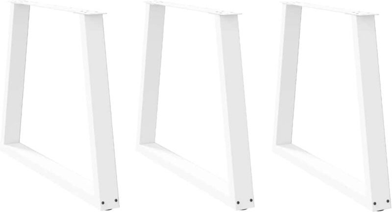 Esstisch Beine V-Form 3 Stück Weiß 70x(72-73,3) cm Stahl Vidaxl