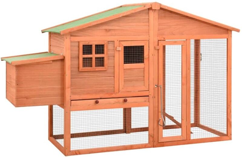 Hühnerstall mit Legenest Tanne Massivholz - Vidaxl