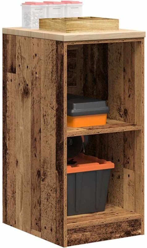 Vidaxl - Garagen-Aufbewahrungsschrank Altholz-Optik Massivholz Kiefer