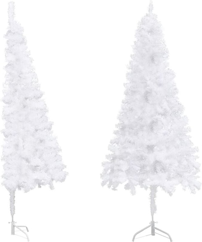 Künstlicher Eck-Weihnachtsbaum Weiß 210 cm pvc Vidaxl
