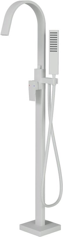 Standarmatur Bernstein freistehende Wannenarmatur NT3311 2.0 inkl. Unterputz-Grundkörper Weiß matt