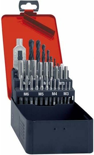 Format - Handgewindebohrer-Set DIN352 hss + Kernlochbohrer M3-12