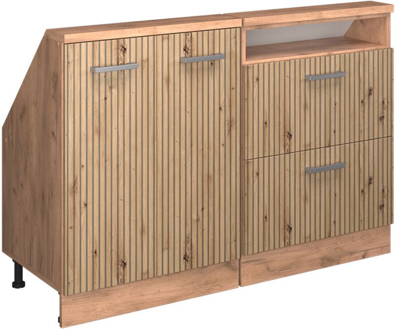 Dachschrägenschrank-Set Rion, Artisan-Eiche/Goldkraft Eiche, 2er Set, Vicco