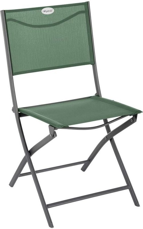 Hesperide - 4er-Set klappbare Gartenstühle Modula in Olivgrün und Graphitgrau - Hespéride