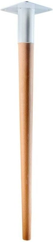 Hettich - Möbelfuß 5,0 x 71 cm Buche/Stahl weiß - 1 Stück Möbelfüße