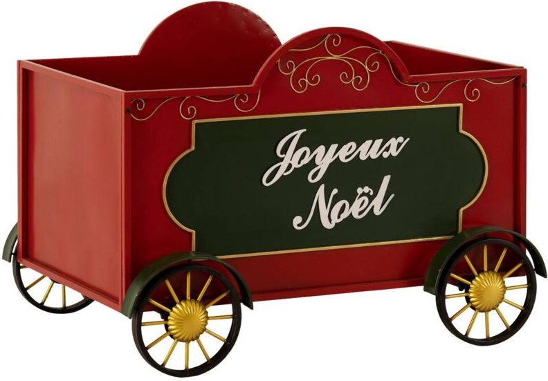Fééric Lights And Christmas - Aussendekoration roter Waggon Frohe Weihnachten L106cm aus Metall - Feeric lights & christ...