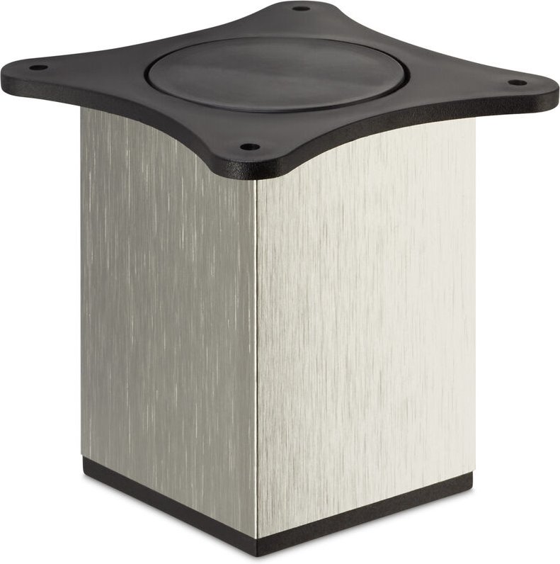 8er Pack - Möbelfuß quebec ii 65 x 65 mm Höhe 100 mm Edelstahloptik