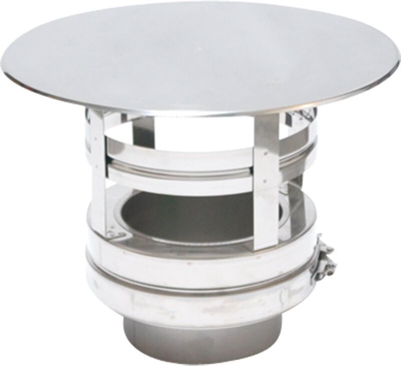 Astec - Wind- und Regenhaube DN113-300 Schornstein Regenhut Edelstahl 8403-113