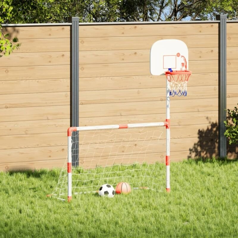 Fußball- und Basketball-Set für Kinder mit Bällen 98x50x70 cm vidaXL