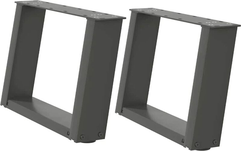 Thumbnail - Couchtischbeine U-Form 2 Stk. Anthrazit 40x(30-31) cm Stahl Vidaxl