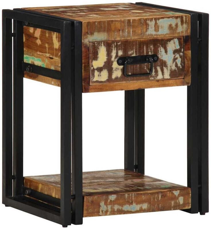 Nachttisch Mehrfarbig 40 x 35 x 50 cm recyceltes Massivholz Vidaxl